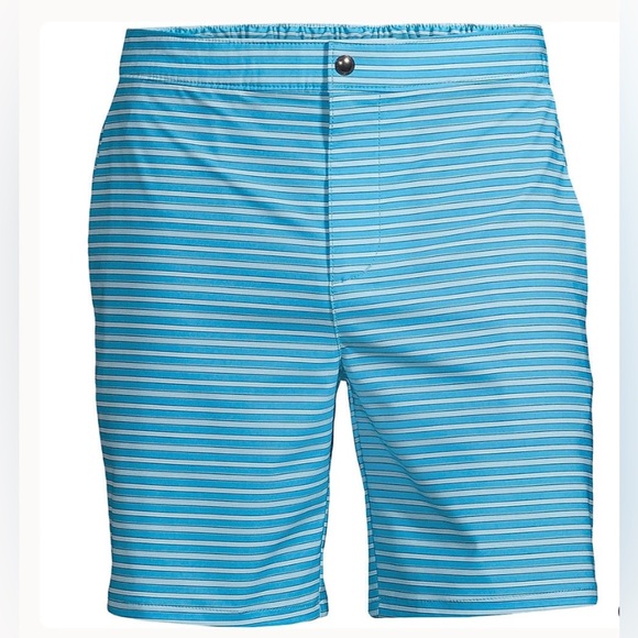 Lands Ends Men's Lined 7" Hybrid Swim Shorts - Picture 1 of 2